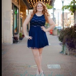 Navy Blue Homecoming Dress